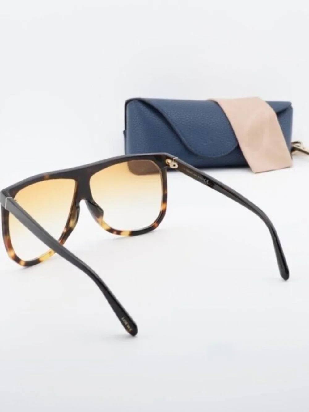 Loewe LW40001F 56E Square Sunglasses - Havana/Brown Gradient